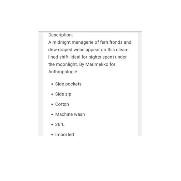 Anthropologie Marimekko Mauste Cotton Sleeveless Dress - Picture 5 of 6